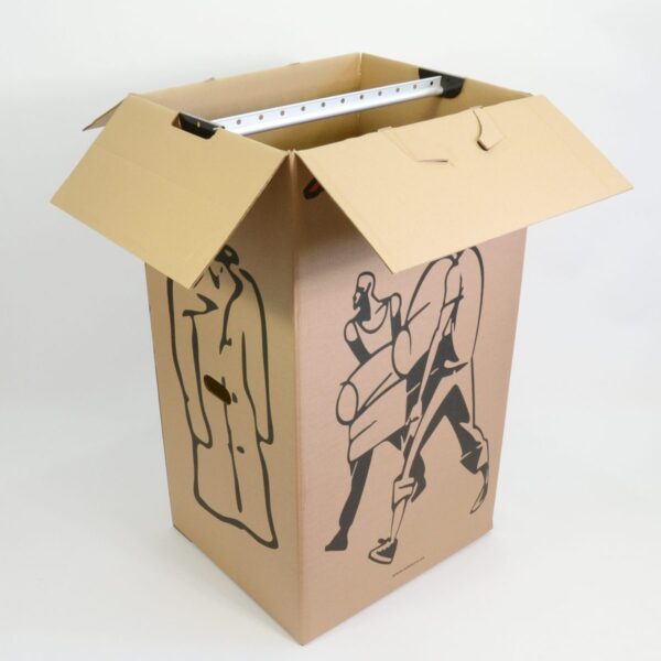 Garderoobikast (papp, metallstange 60x51x106 cm)